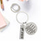 Letter Print Circle Square Pendant Keychain Women Graduation Key Ring Gift #gib