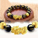 Feng Shui Black Obsidian Pi Xiu Wealth Bracelet Attract Wealth&Good Luck Jewelry
