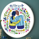 DIY Couple Special Shaped Diamond Painting Mural with Tassel Home Decor