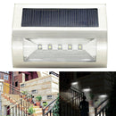 Stainless Steel Solar 5 LED Garden Floor Entrance Outdoo Wall Fence Light Lamp