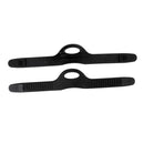 2Pc Black Standard Rubber Fin Strap Scuba Diving -Universal Fits Most Fins S