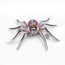 4pcs Dazzling Spider Brooch Crystal Rhinestone Animal Pins Wedding Jewelry