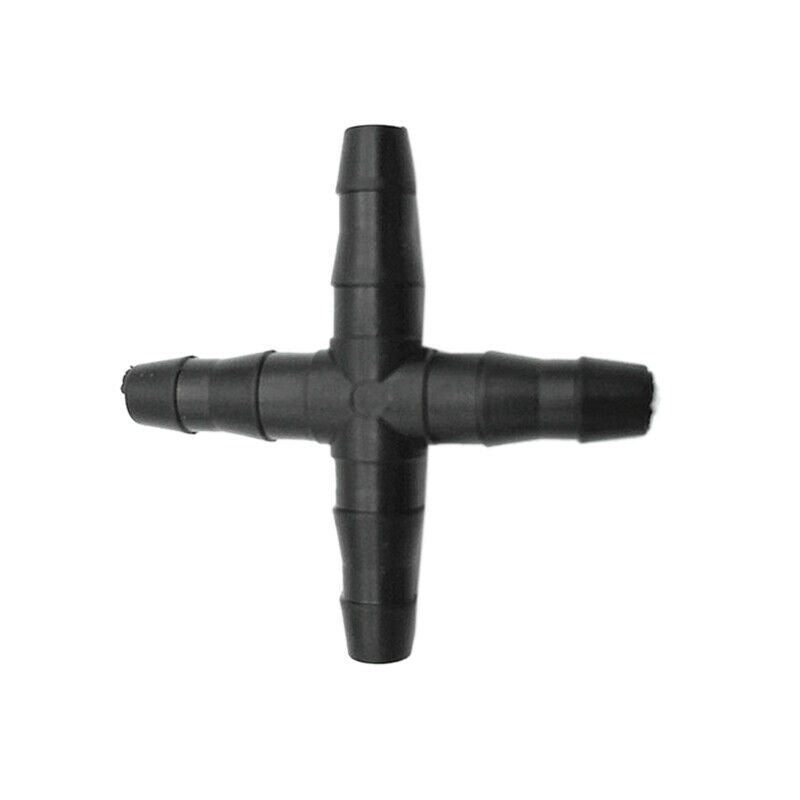 30 Pcs Hose Cross Straight Connector For 4/7 mm Hose 1/4 Inch Barb Barbed C
