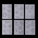 6 Pieces Multi Patterns Christmas DIY Printer Inkjet White Shrink Plastic Sheets
