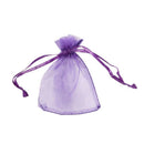 5X(10 Pack Beautiful Dark Purple Organza Gift and Favour Bags 7Cm x 9Cm M9Z5)