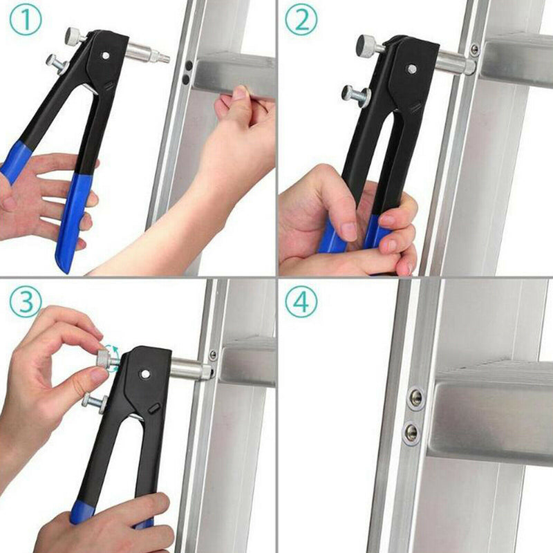 86pcs Rivet Nut Gun Nut Setter Kit Hand Riveter Rivnut Set M3 M4 M5 M6 M8