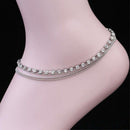 Crystal Rhinestone Charm Drop Ankle Chain Bracelet Anklet Wedding Jewelry Gift
