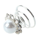 10 X twist spiral diamond wedding bridal clip hair pin
