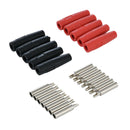 10Pcs Copper 4mm Banana Female Insulated Plug Wire Solder Connector Speaker Set