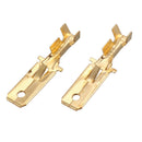20 Pcs 1/4" Stud Brass Male Cable Connector Non-insulated Ring Terminal B9W3