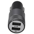 2.1 Ah Dual USB Blu-ray car charger Aluminum Alloy Car Charger 2.5 * 2.5 *  S2B1