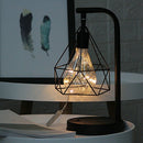 Creative Holiday Retro Iron Art Minimalist Hollow Diamond Table Lamps Readi