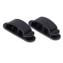 10Pcs Cable Cord Wire Line Organizer Plastic Clips Ties Fixer Holder Black