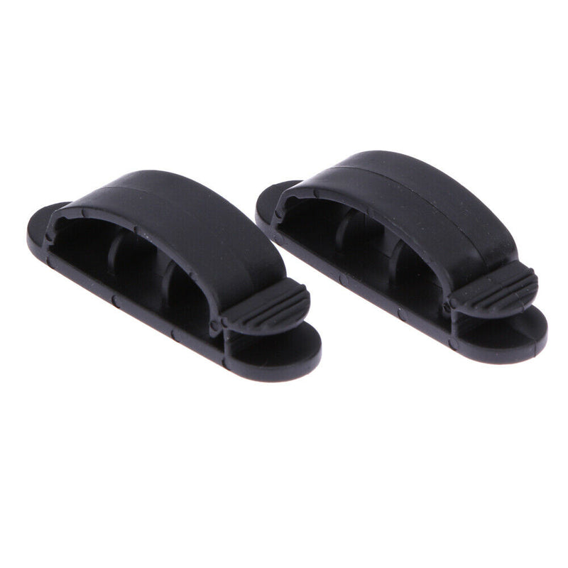 10Pcs Cable Cord Wire Line Organizer Plastic Clips Ties Fixer Holder Black