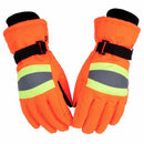 Winter Thermal Work Gloves With Reflective Strip Anti-Slip Anti-Wind Warm G