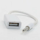 3.5mm male aux audio plug jack to usb 2.0 female converter cord cable car mp3 BX