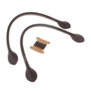 2pcs 47cm Leather Bag Strap Handle Shoulder Bag Band for DIY Handbag Coffee