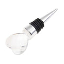 Chrome Bottle Stopper with Crystal Heart Wedding Favors, 1 Y5S2