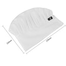 Adjustable Elastic Men Women Mushroom Cap Cooking Kitchen Chef Hats (White)