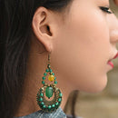 Ethnic Style Hand-Designed Earrings Agate Crafted Fashi on Earrings