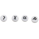 1000 White Mixed Letter/ Alphabet Acrylic Beads 7mm(1/4 inch) L6N2