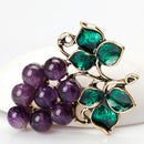 Purple Enamel Grape Brooch Pin Banquet Weddings Party Brooch Gifts Women W FT