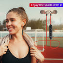 M5 Wireless Bluetooth Earphones Magnetic Attraction Headset w/Mic (Red) A