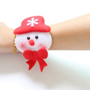 1pc New Christmas Santa Claus Snowman Dog Bear Plush Slap Bracelet   JR