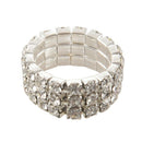 Toe Ring Elastic 3-Rows rhinestones clear Wedding Jewelry 9mm