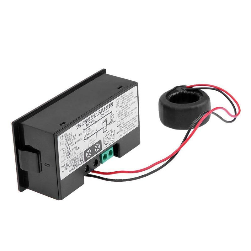 6in1 AC60-500V/100A Blue Backlight LCD Digital Power Multifunctional Panel Meter