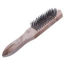 27.4cm Long Wooden Handle metal Wire Cleaning Brush Hand Tool Z9Q9