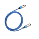 3 Pin XLR Male to Female Extension Cord Cable Audio Wire Mic Amplifier Blue