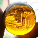 Amber Natural Quartz Magic Crystal Healing Ball Sphere 50mm Feng Shui  OZ