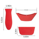 Silicone Hot Handle Holder (Set Of 3) Hot Mitts For Cast Iron Skillets Pans W5E2