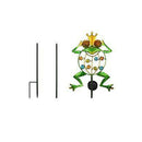 Solar Path Lights Outdoor Decorative Metal Frog Stake with 10 LEDs Globes for