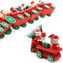 New 4 Piece Wood Christmas Xmas Train for Ornament Decoration Decor Gift