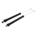 2x Drum Brushes Retractable Steel Brushes Sticks Brush with Rubber Handles