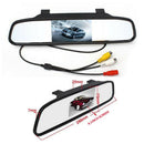4.3 Inch Car Hd Rearview Mirror Monitor Automatic Parking Assist Led Revers P5F8