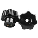 5 pieces Black star grip knobs, female thread diameter 8mm, head diameter 4 Z2A5