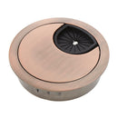 Desk Table Metal Grommet Outlet Wire Cable Cover 53mm -Red Bronze