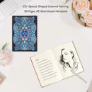 DIY Mandala Special Shaped Diamond Painting 50 Pages A5 Notebook Sketchbook