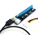 USB 3.0 PCI-E Express 1x To 16x Extender Riser Card Adapter SATA 6 Pin Cable