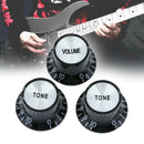 3pcs Acrylic Electric Guitar Bass Volume Rotary Knob Potentiometer Caps