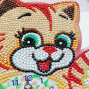 DIY Full Drill Diamond Painting Kitten Clock Pendants Embroidery Mosaic Kit
