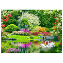 DIY 5D Diamond Embroidery Painting Kit Lakeview Swan Home Deco: Multicolor