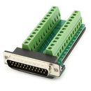 DB25 25Pin Male Adapter Board RS232 Serial to Terminal Signal Module