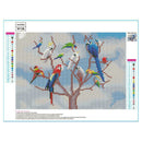 5D DIY Full Drill Diamond Painting Standing Parrots Cross Stitch Embroidery