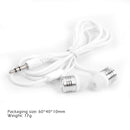 3.5mm Wired Earphones Super Bass Stereo In-Ear Earbuds for Phone (White) A