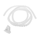 Spiral Tube Cable Wrap Tidy Organizer Wrapping Band Manage Wired 16mm White