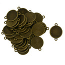 40Pcs Blank Bezel Base for 16mm Cabochon Jewelry DIY Charms Jewelry Findings
